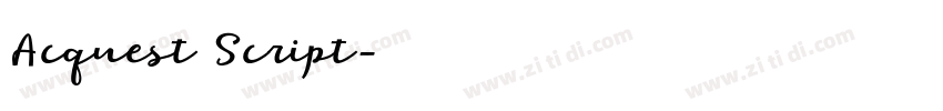 Acquest Script字体转换